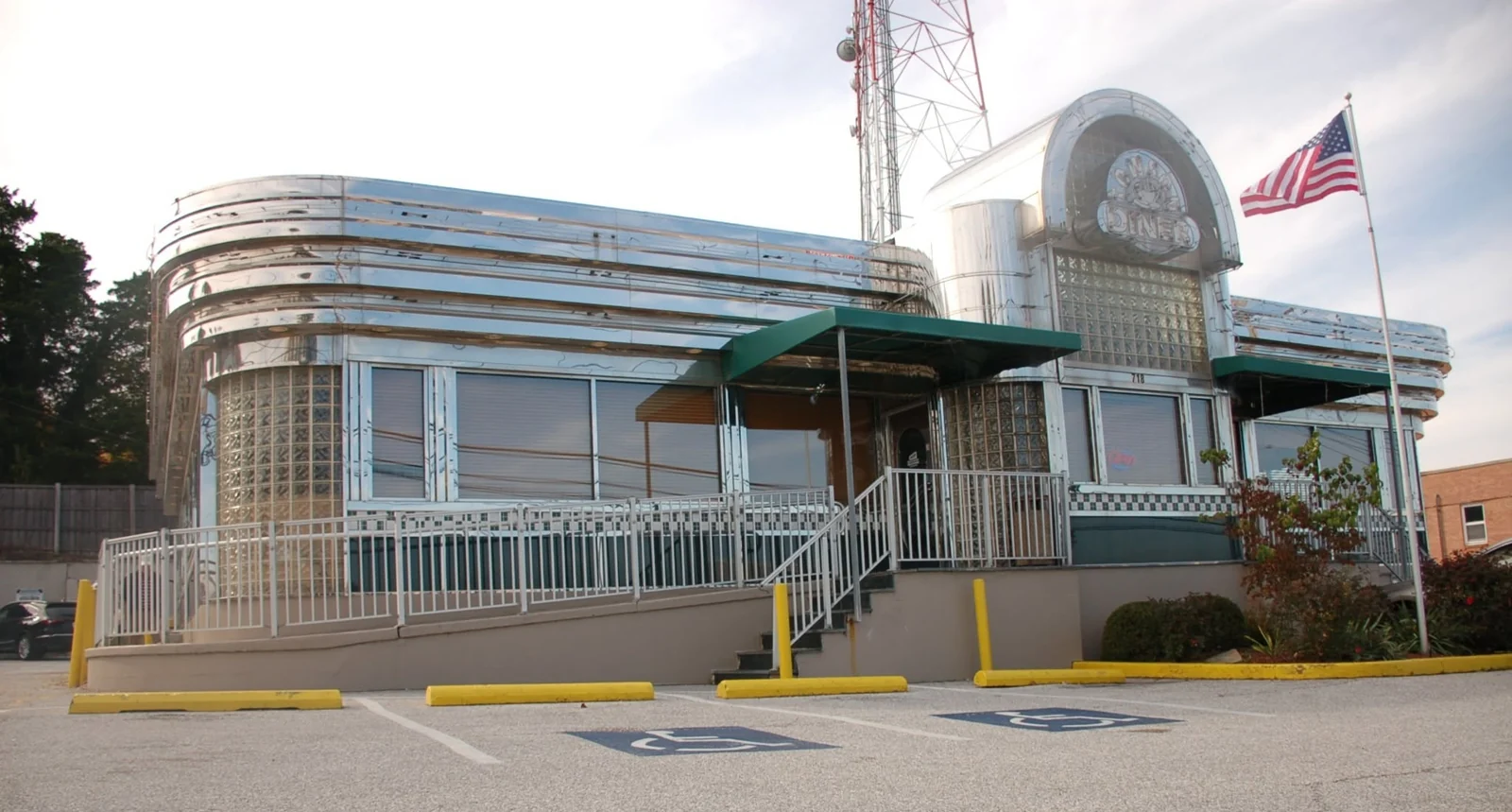 The entrance and chrome facade at 718 York Road
